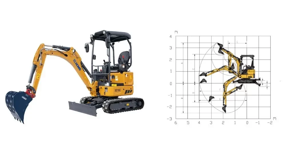 mini bager xcmg xe19e